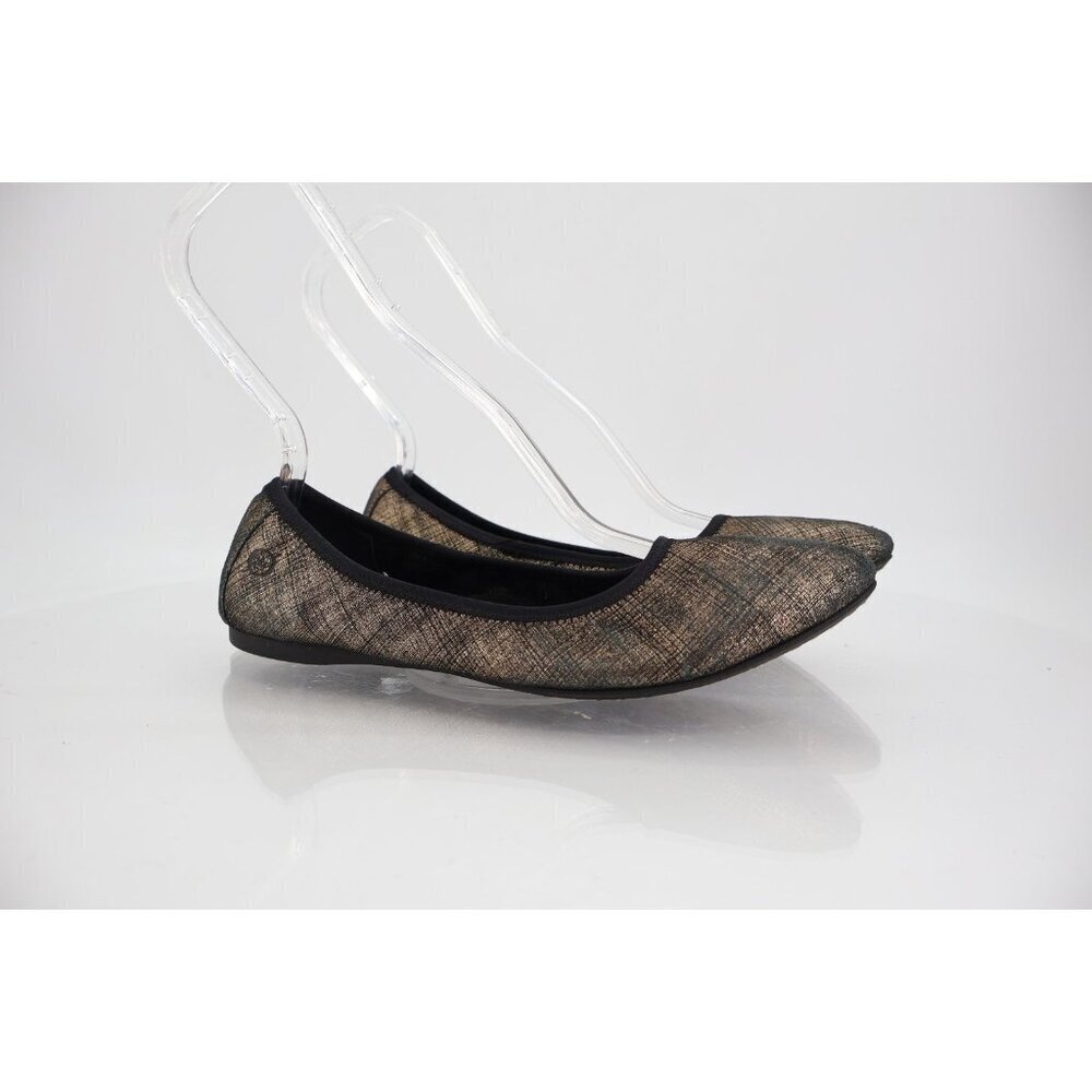 Born Women's Rozalee Ballet Flats Size 8 Gold Metallic Leather Slip On Shoes